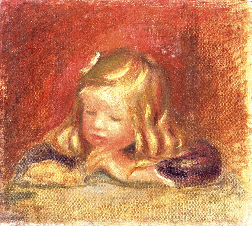Detail of Coco at the Table 1905 by Pierre Auguste Renoir