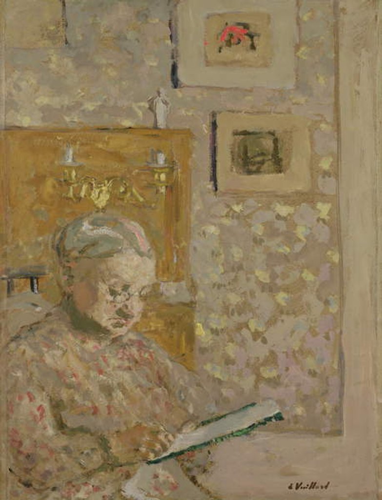 Detail of Portrait of Madame Vuillard, the Artist's Mother, c.1910 by Edouard Vuillard
