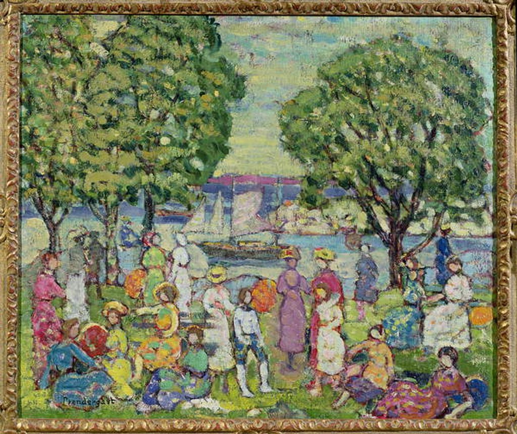 Detail of Gloucester Harbour by Maurice Brazil Prendergast