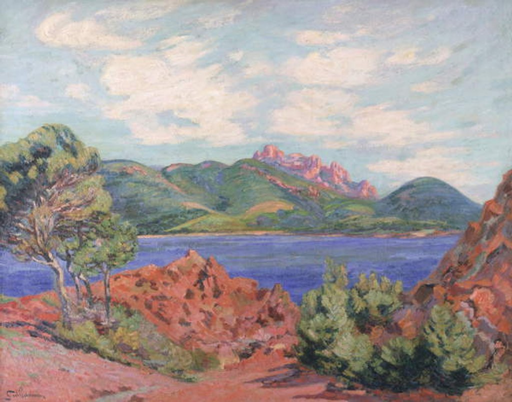 Detail of The Bay of Agay, c.1905 by Jean Baptiste Armand Guillaumin
