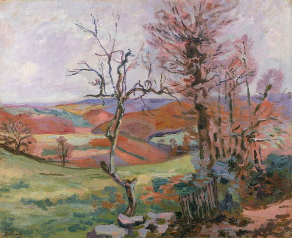 Detail of The Puy Barion at Crozant, Brittany by Jean Baptiste Armand Guillaumin
