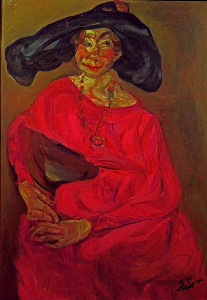 Detail of Woman in Red by Chaim Soutine