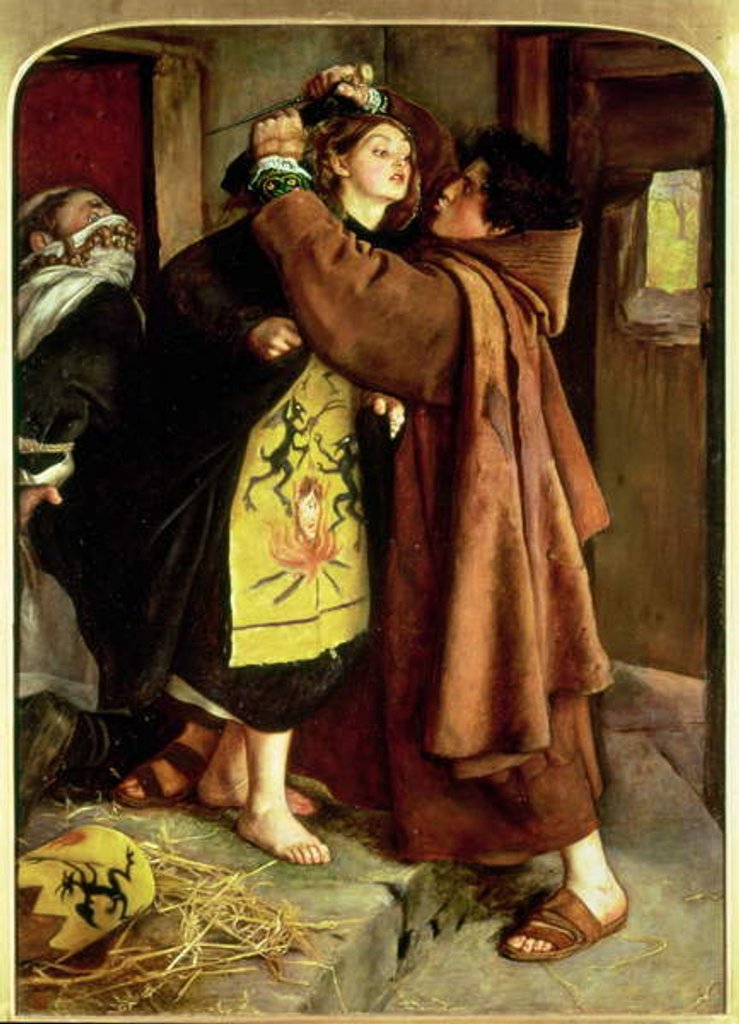 Detail of The Escape of a Heretic, 1559, 1857 by John Everett Millais