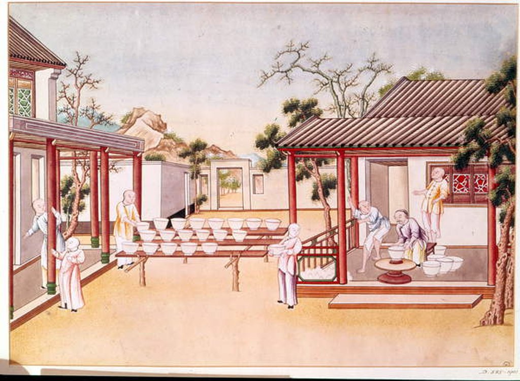 Detail of Porcelain Making by School Chinese