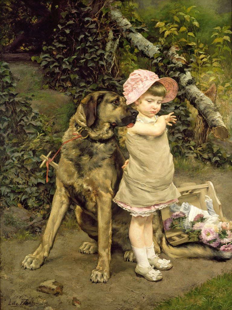 Detail of Dog's Company by Edgard Farasyn