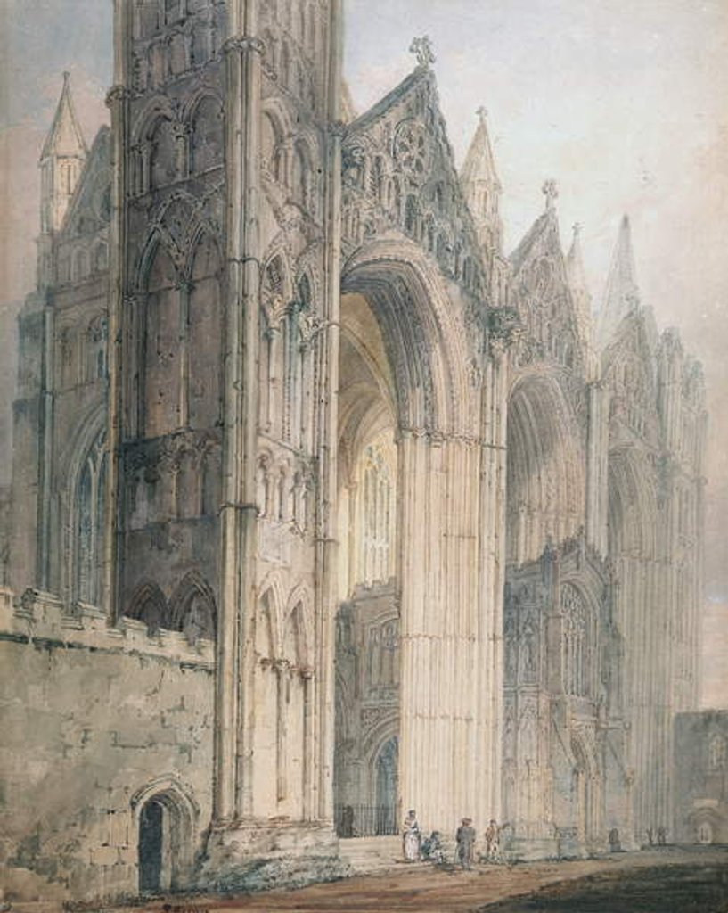 Detail of Peterborough Cathedral by Thomas Girtin