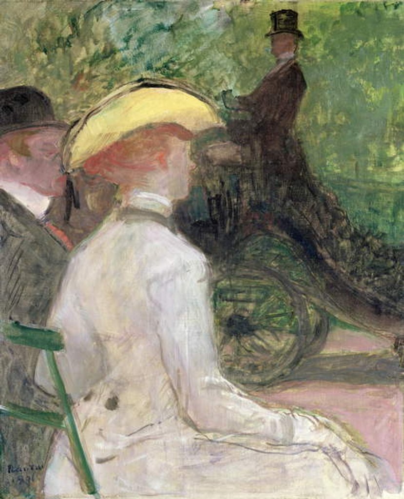 Detail of In the Bois de Boulogne, 1901 by Henri de Toulouse-Lautrec