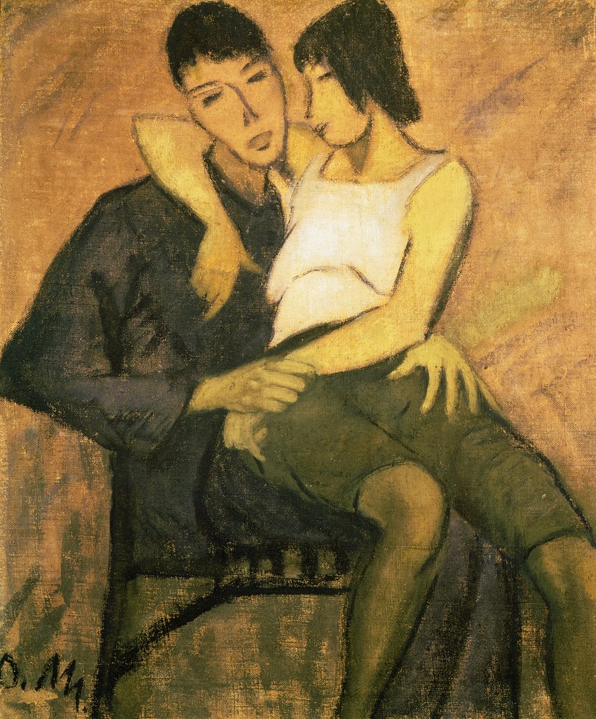 Detail of Urbanite Couple, 1920 by Otto Muller or Mueller