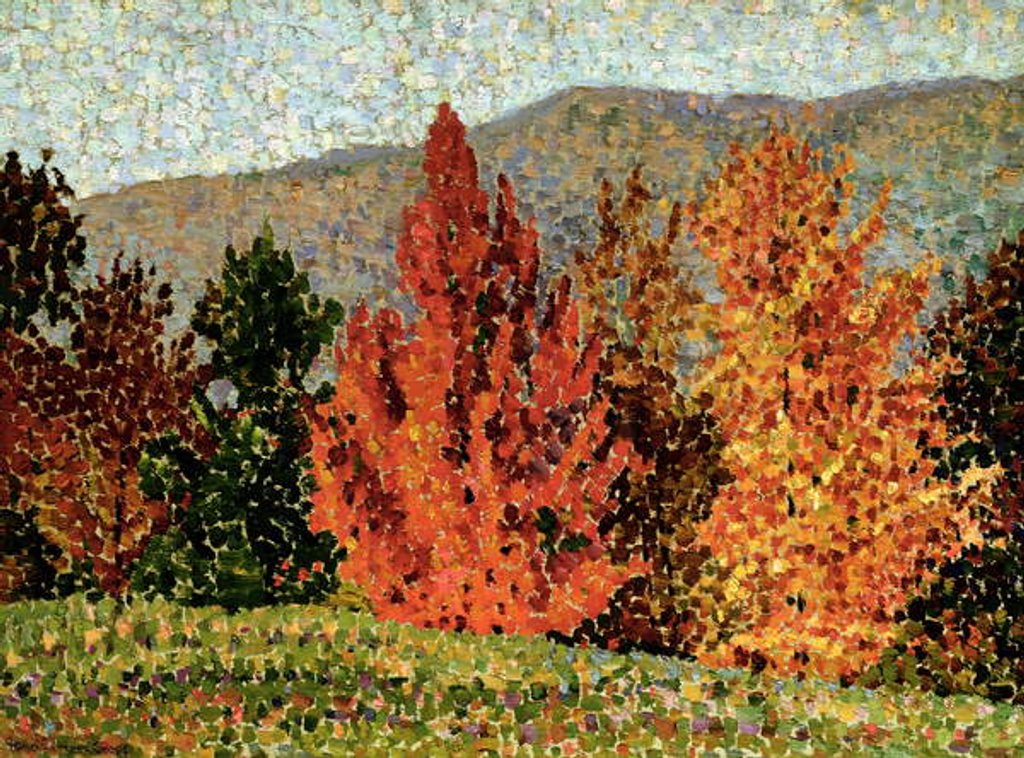 Detail of Autumn Landscape, c.1903 by Henri-Edmond Cross