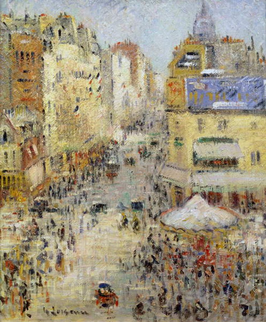 Detail of The 14th July in Paris, Rue de Clignancourt, 1925 by Gustave Loiseau