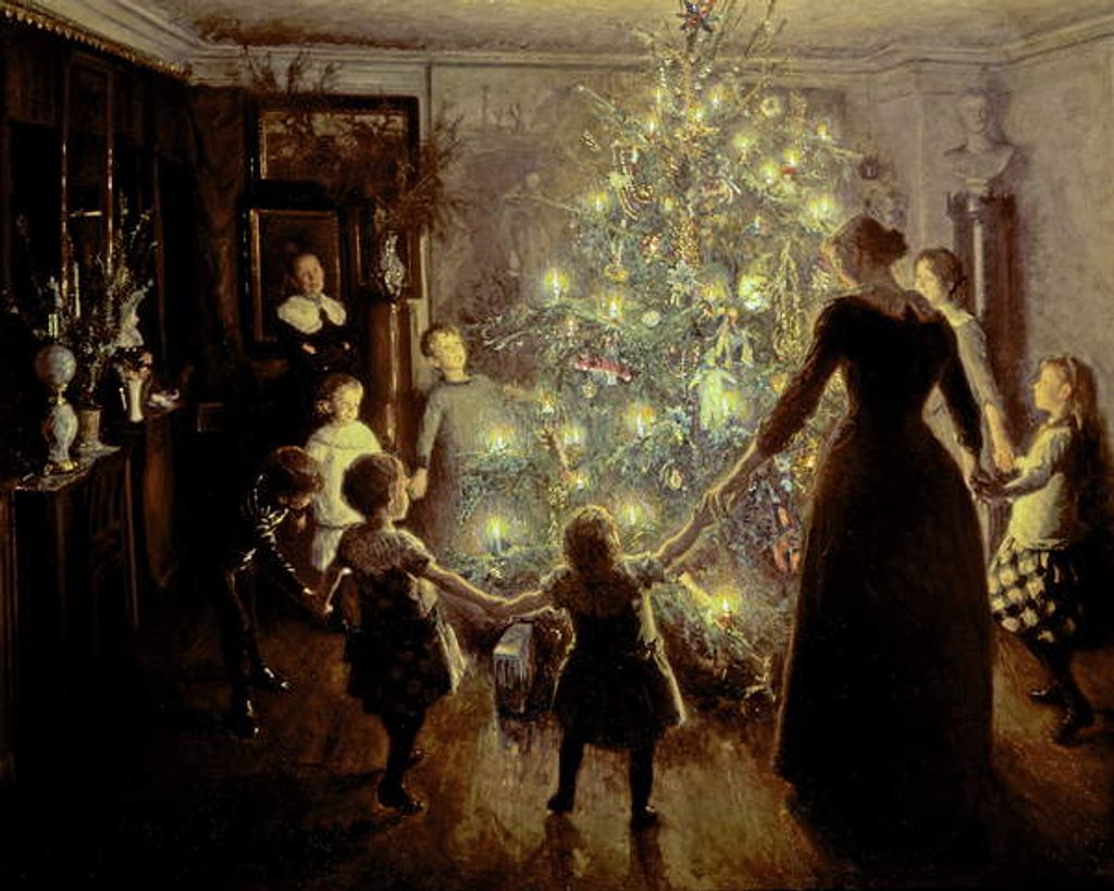 Detail of Silent Night, 1891 by Viggo Johansen