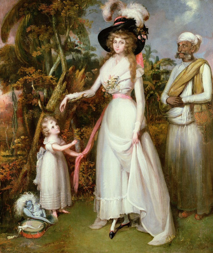 Detail of Mrs Graham of Kinross, her Daughter and a Jamadar, c.1786 by John Alefounder