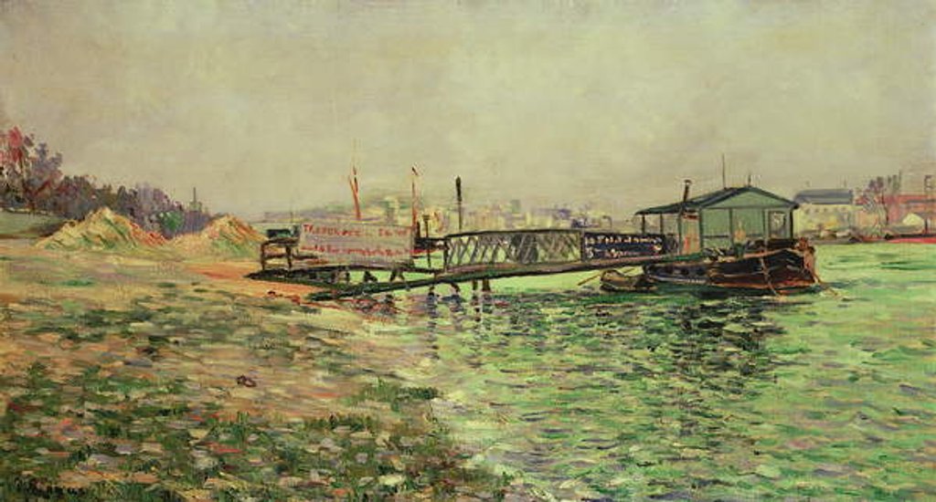 Detail of The Seine at Quai St. Bernard, c.1886 by Paul Signac