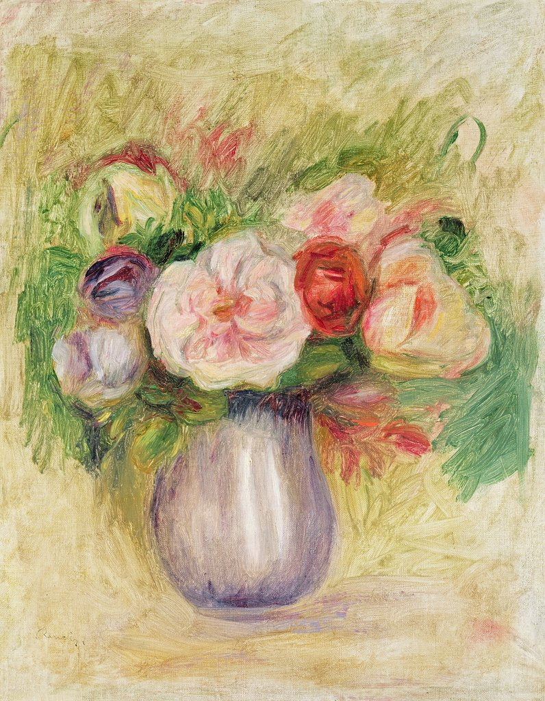Detail of Vase of Flowers by Pierre Auguste Renoir