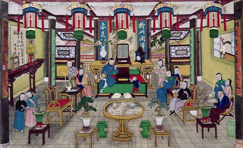 Detail of A Room in the House of Mr. Kong, a Peking Merchant by School Chinese