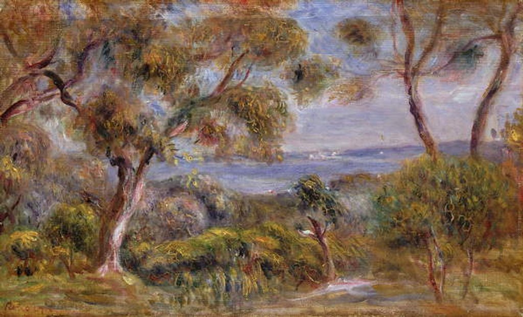 Detail of The Sea at Cagnes, c.1910 by Pierre Auguste Renoir