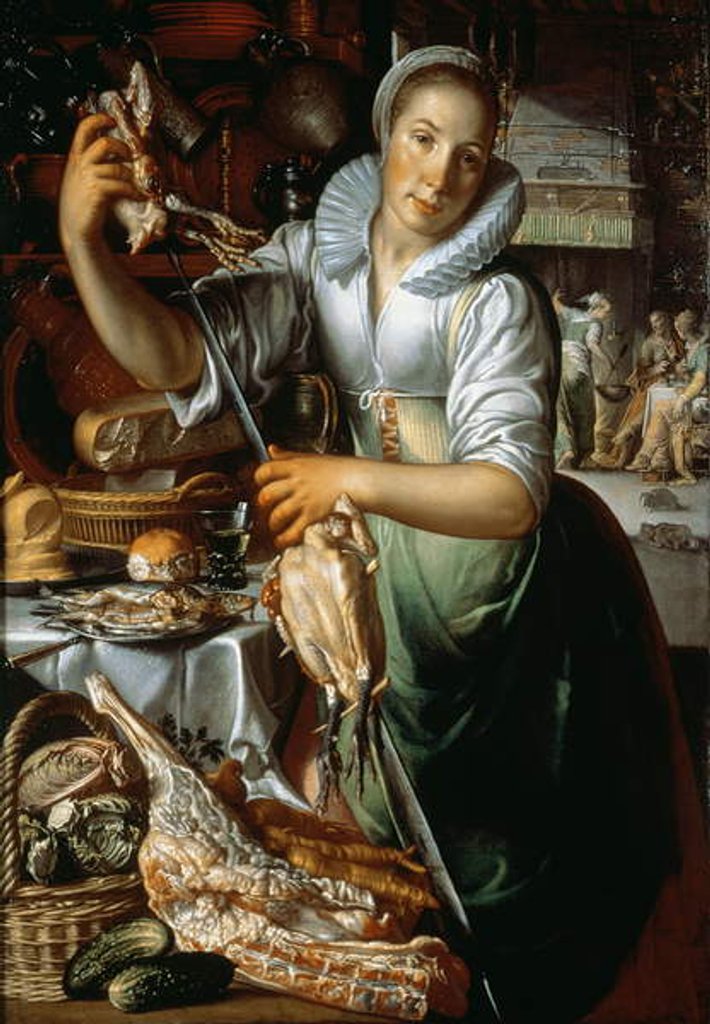 Detail of The Kitchen Maid c.1620-25 by Joachim Wtewael or Utewael or Wyewael
