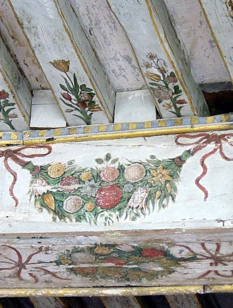 Detail of Detail of Painted Beams by School French