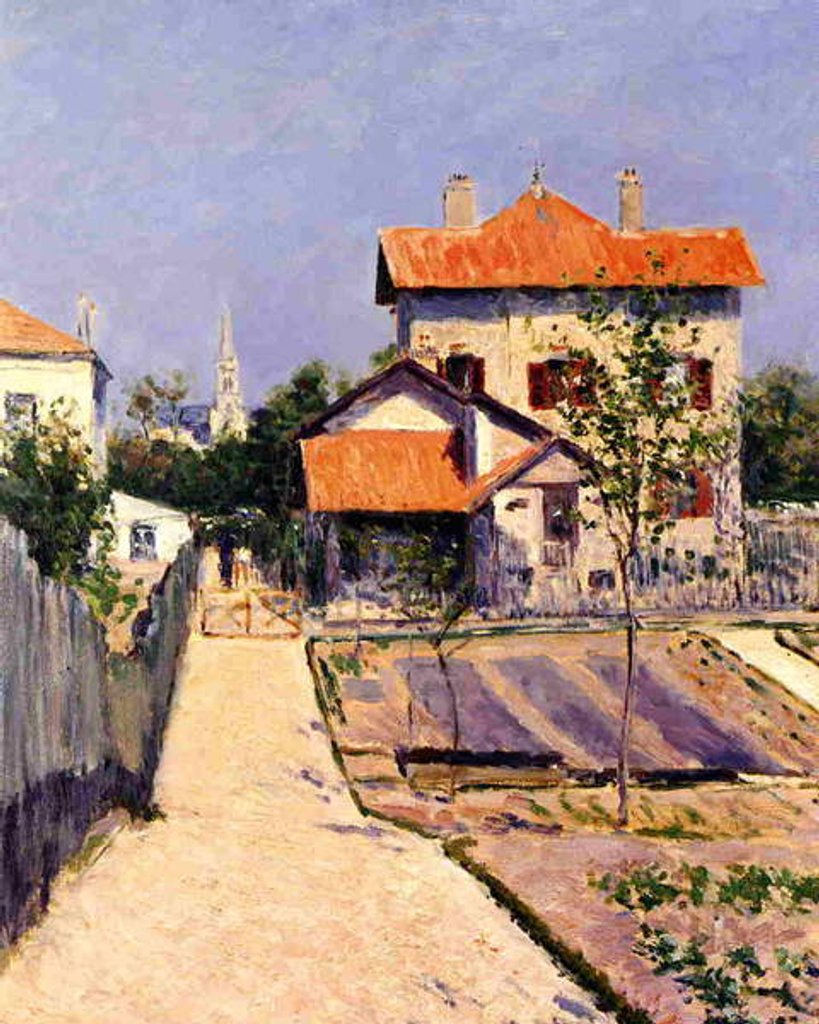 Detail of The Artist's House at Yerres, c.1882 by Gustave Caillebotte