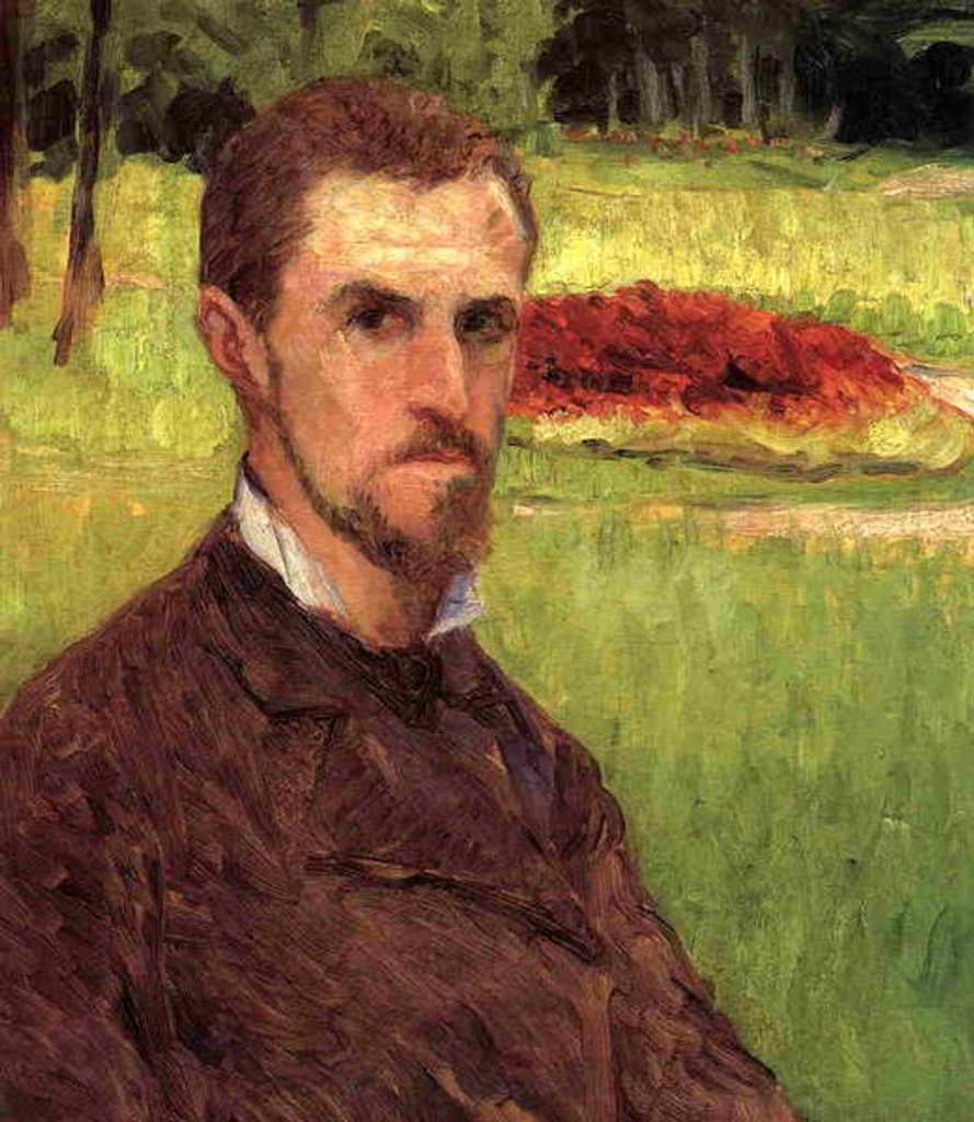 Detail of Self Portrait, 1875-76 by Gustave Caillebotte