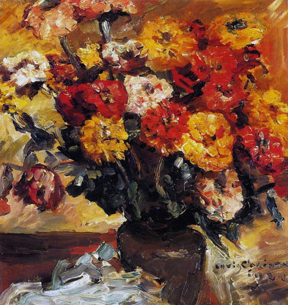 Detail of Zinnias in a Vase, 1924 by Lovis Corinth
