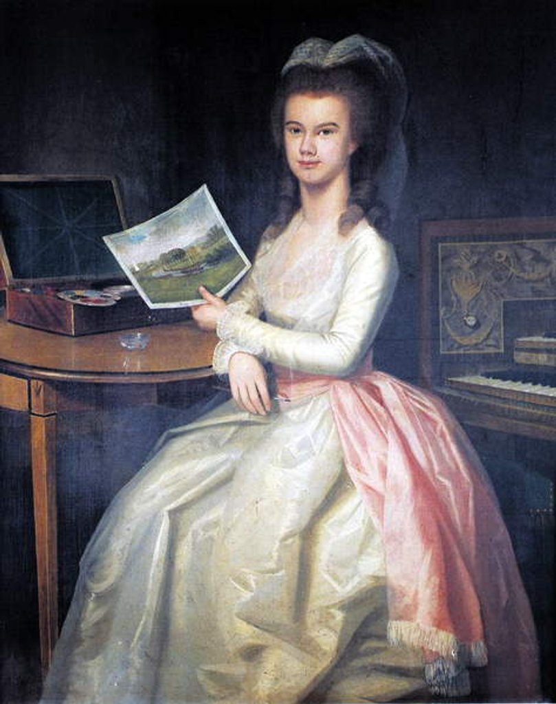 Detail of Marianne Drake, 1783 by Ralph Earl or Earle