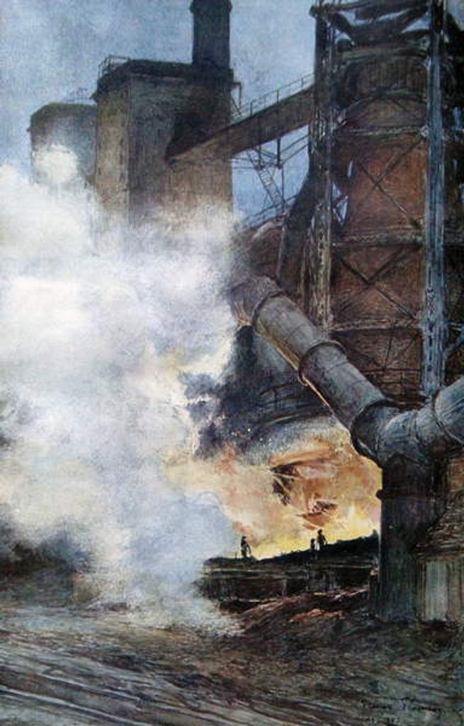 Detail of Steelworks at Chasse, Isere, 1917 by Francois Flameng