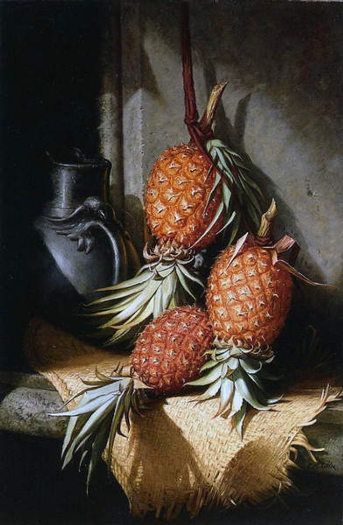 Detail of Pineapples, c.1880 by Frederick S. Batcheller