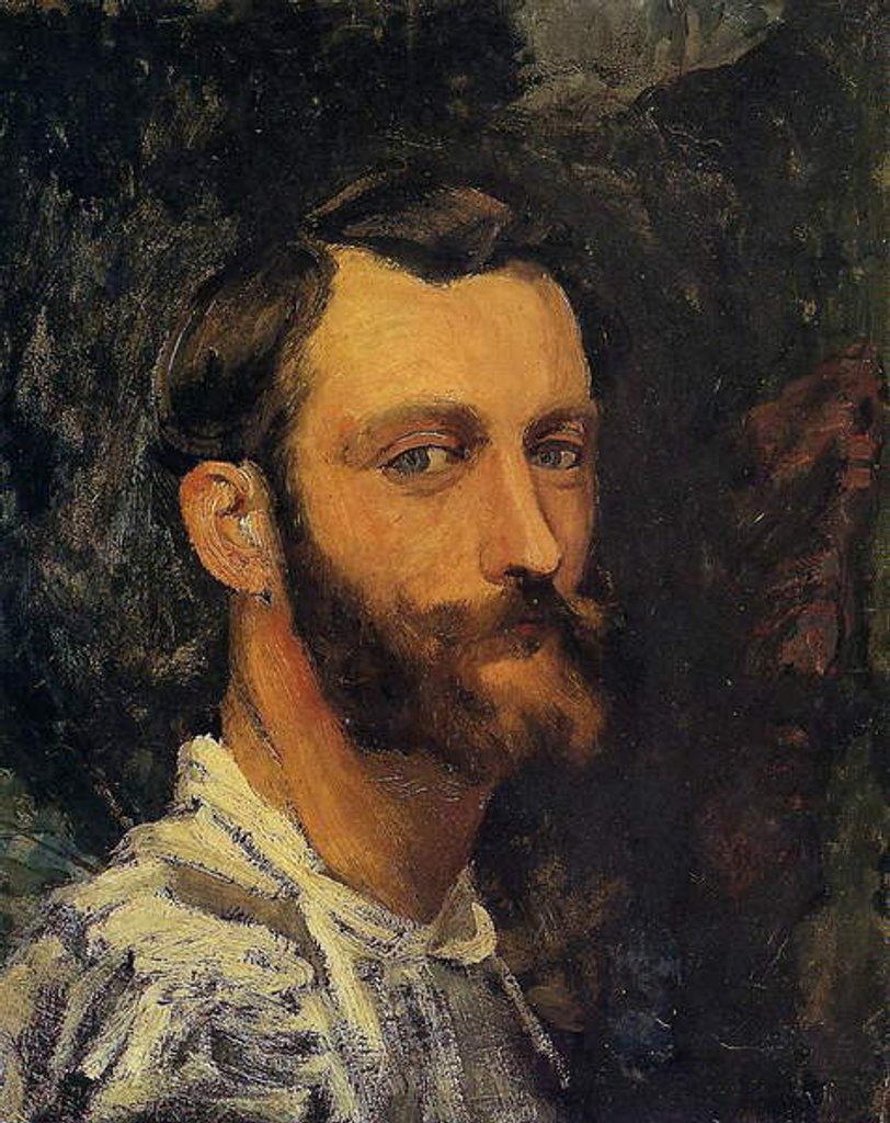 Detail of Self Portrait by Jean Frederic Bazille