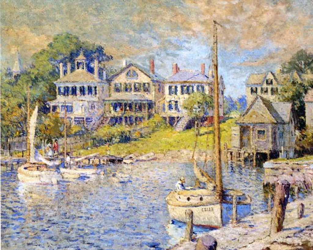 Detail of Edgartown, Martha's Vineyard, 1915 by Colin Campbell Cooper