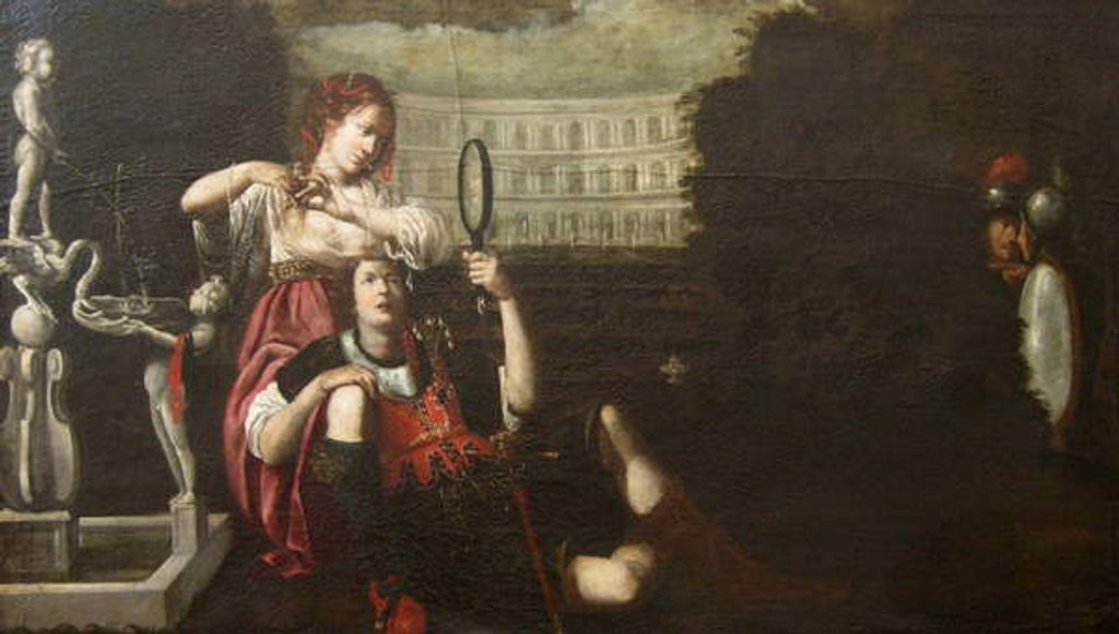 Detail of Rinaldo in the garden of Armida by French School