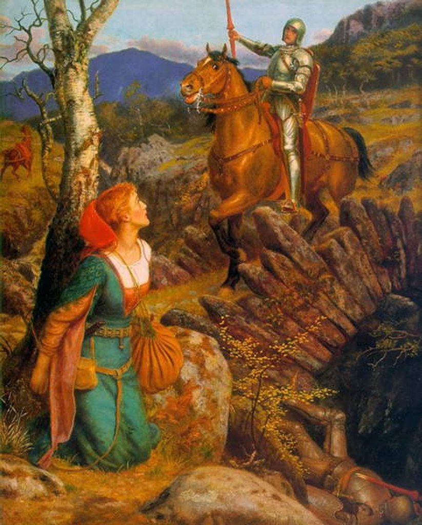 Detail of The Overthrowing of the Rusty Knight, c.1894-1908 by Arthur Hughes