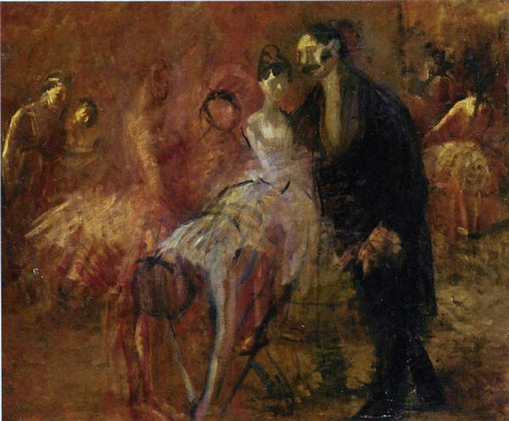 Detail of Backstage by Jean Louis Forain