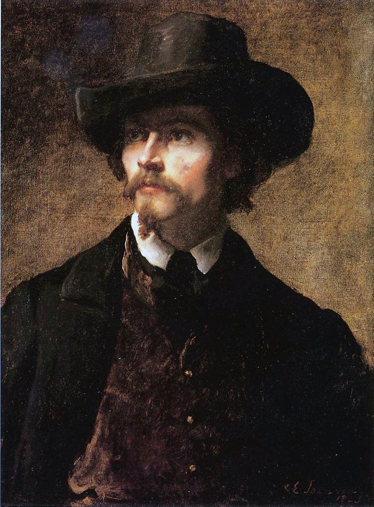 Detail of Self portrait, 1853 by Eastman Johnson