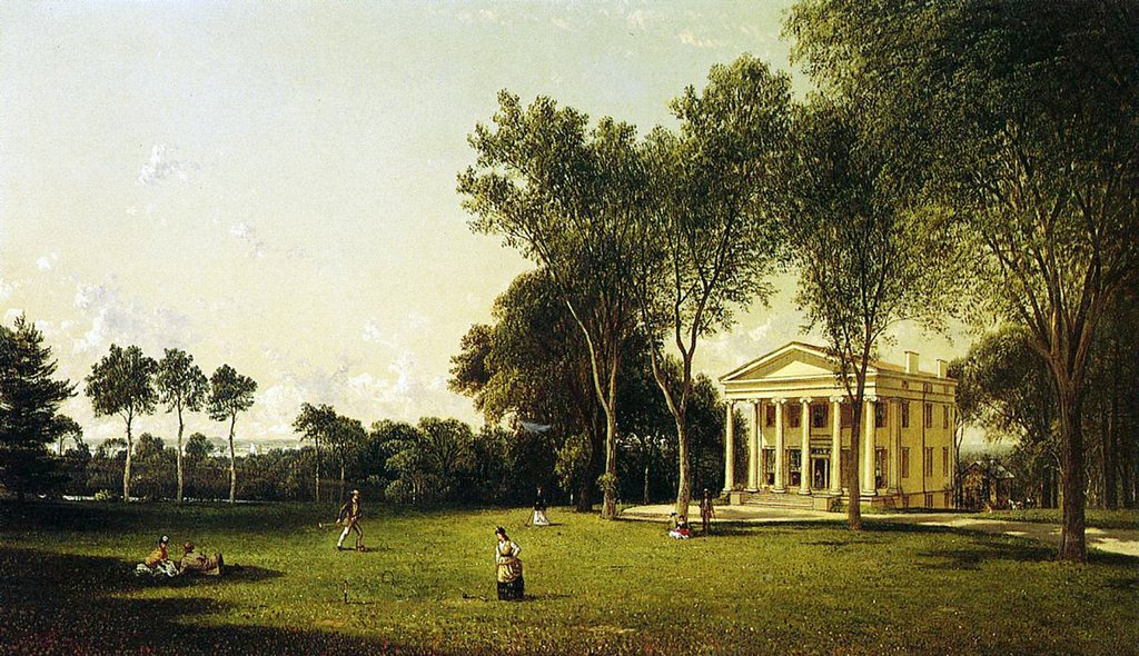 Detail of A Game of Croquet, 1873 by David Johnson