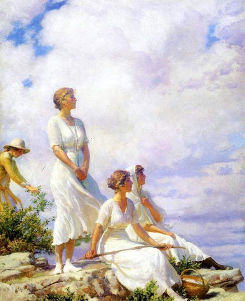 Detail of Summer Clouds, 1917 by Charles Courtney Curran