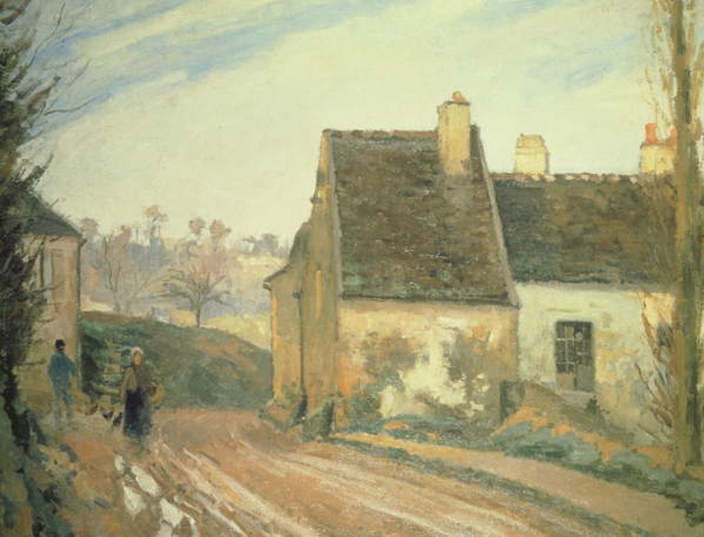 Detail of The Tumbledown Cottage near Osny, 1872 by Camille Pissarro