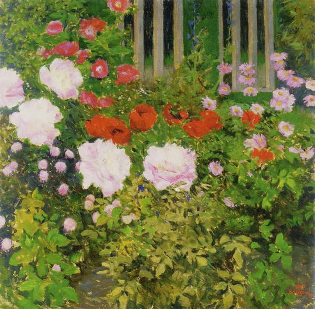 Detail of A rose hedge by Koloman Moser