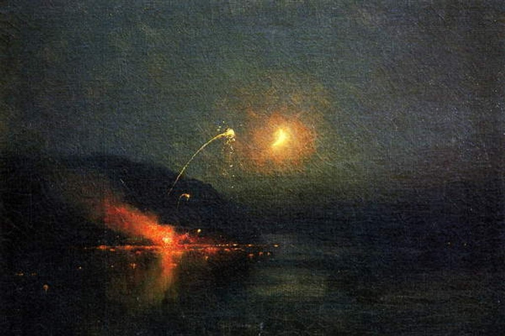 Detail of Fireworks Across the Potomac, 1902 by James Henry Moser