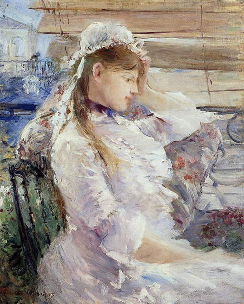 Detail of Profile of a seated young woman, 1879 by Berthe Morisot