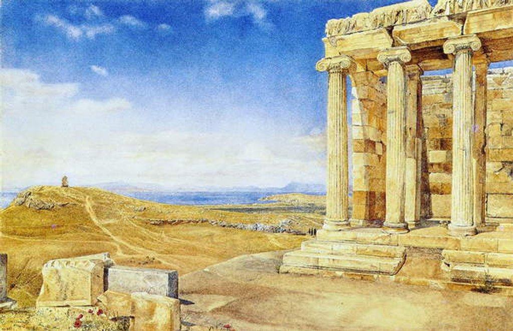 Detail of The Temple of Athena Nike, Acropolis, Athens, 1893 by Henry Roderick Newman
