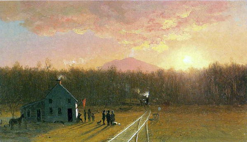 Detail of The Afternoon Train, 1867 by Jervis McEntee
