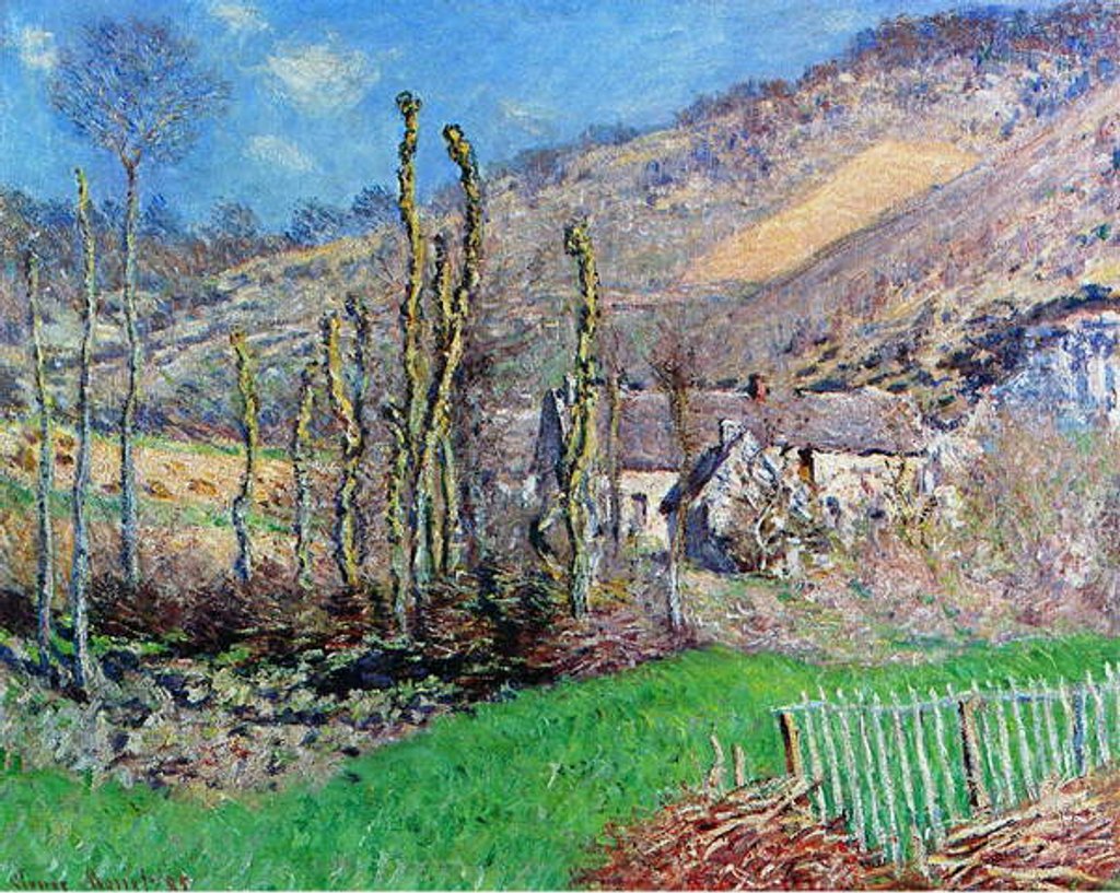 Detail of Winter at the Val de Falaise, Normandy, 1885 by Claude Monet