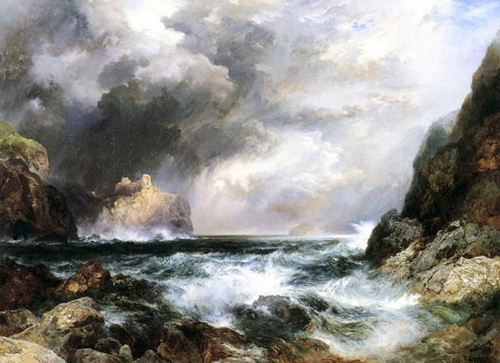 Detail of Castle in Scotland, 1910 by Thomas Moran