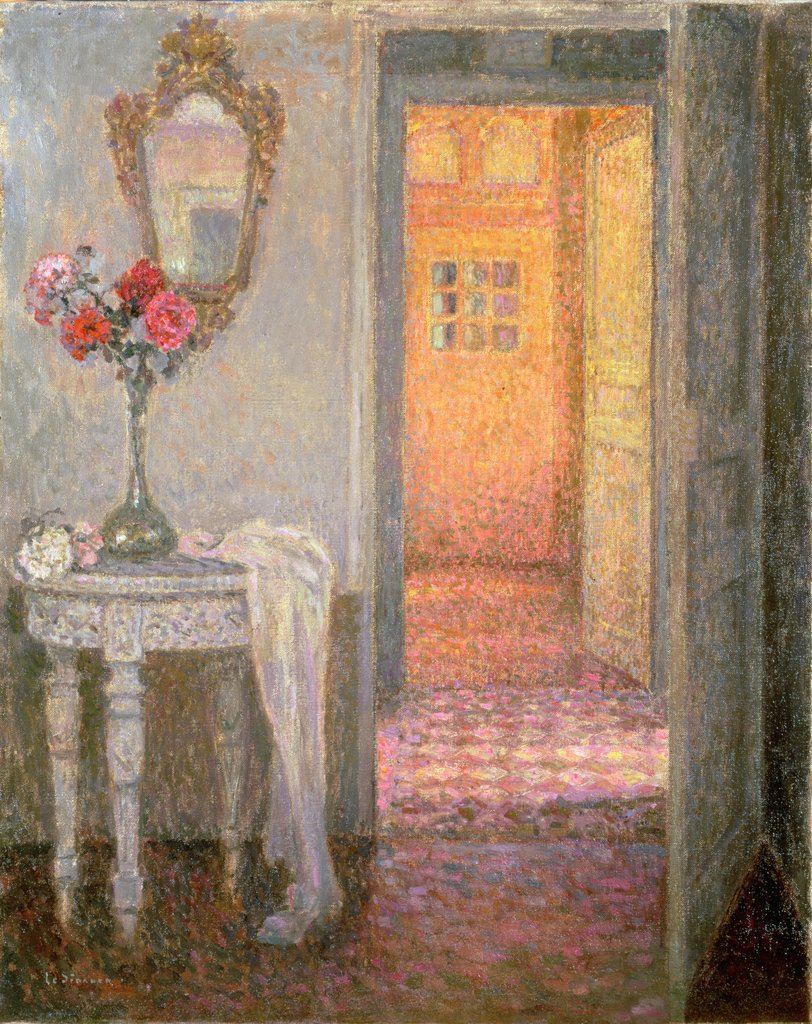 Detail of Interior of a Hallway by Henri Eugene Augustin Le Sidaner