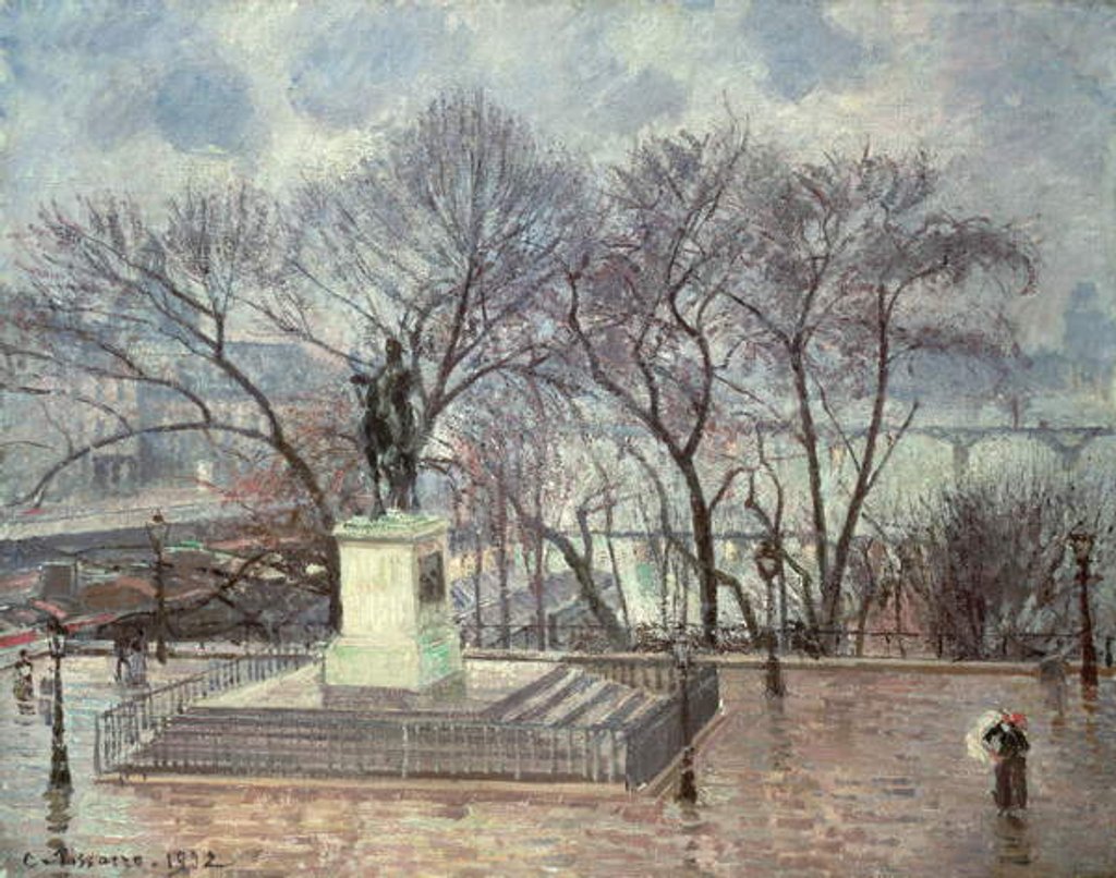 Detail of The Pont Neuf, Paris, 1902 by Camille Pissarro