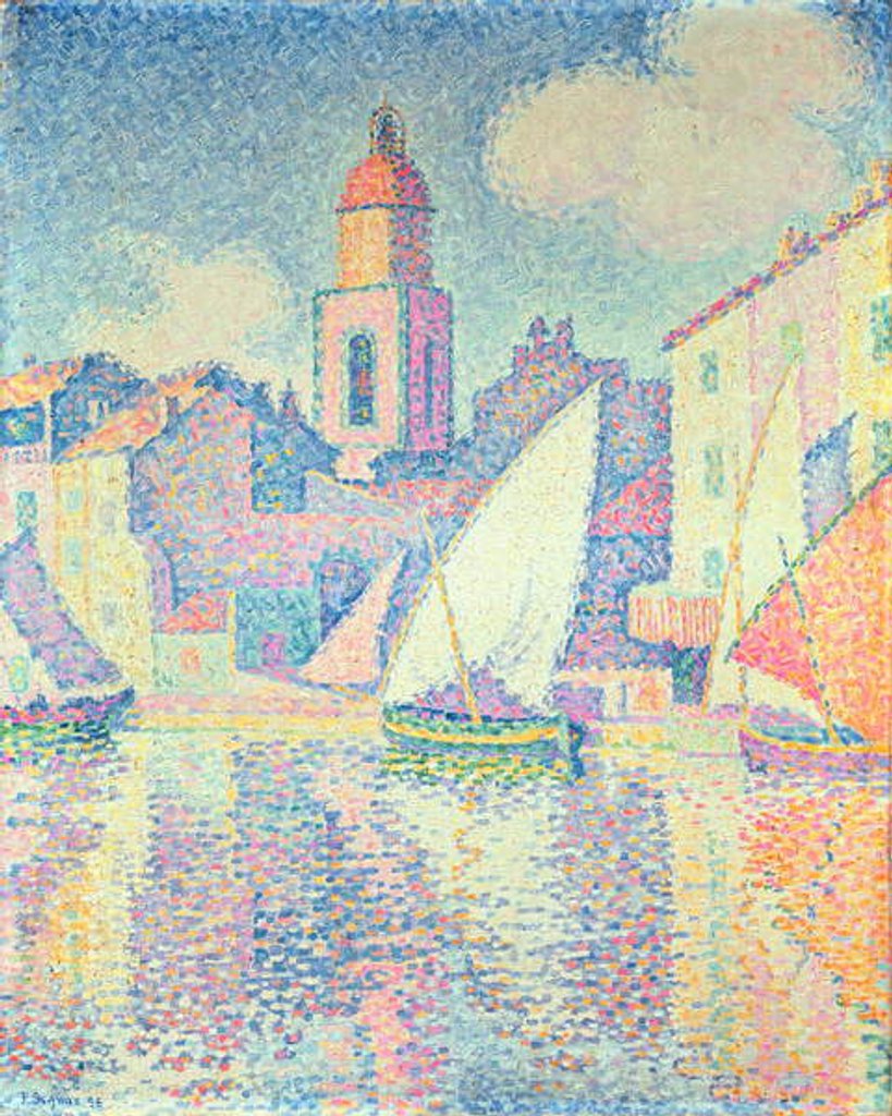 Detail of The Clocktower at St. Tropez, 1896 by Paul Signac