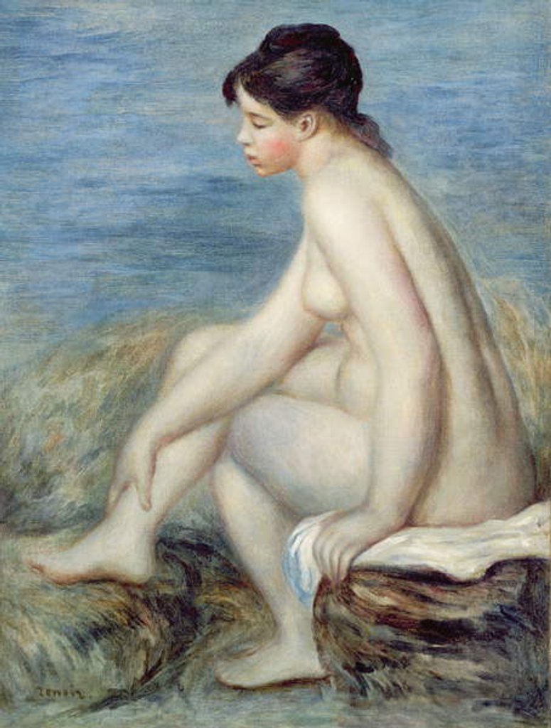 Detail of Seated Bather by Pierre Auguste Renoir