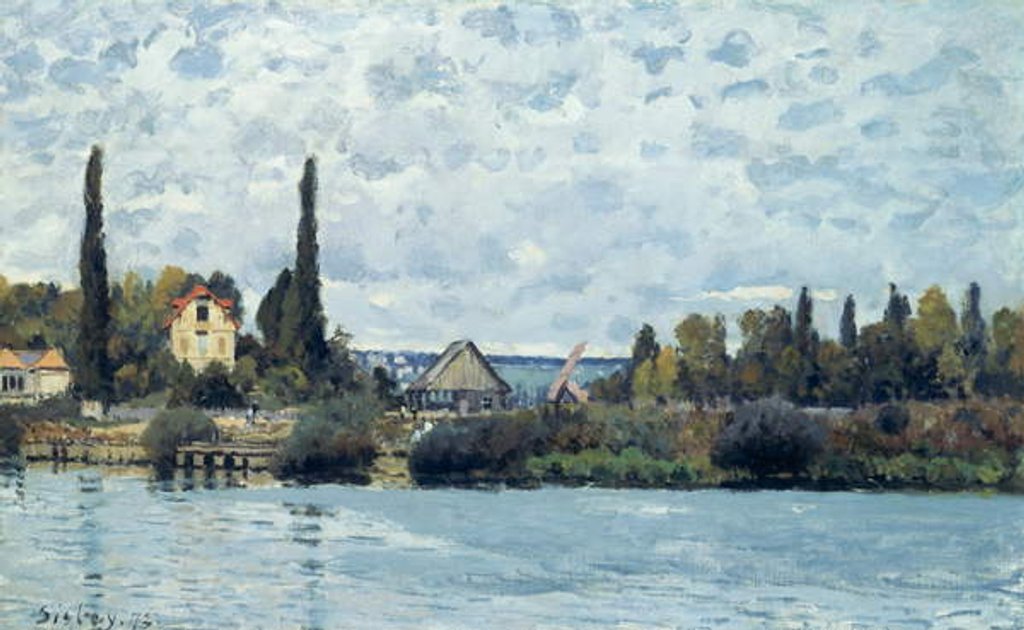 Detail of The Seine at Bougival, 1873 by Alfred Sisley