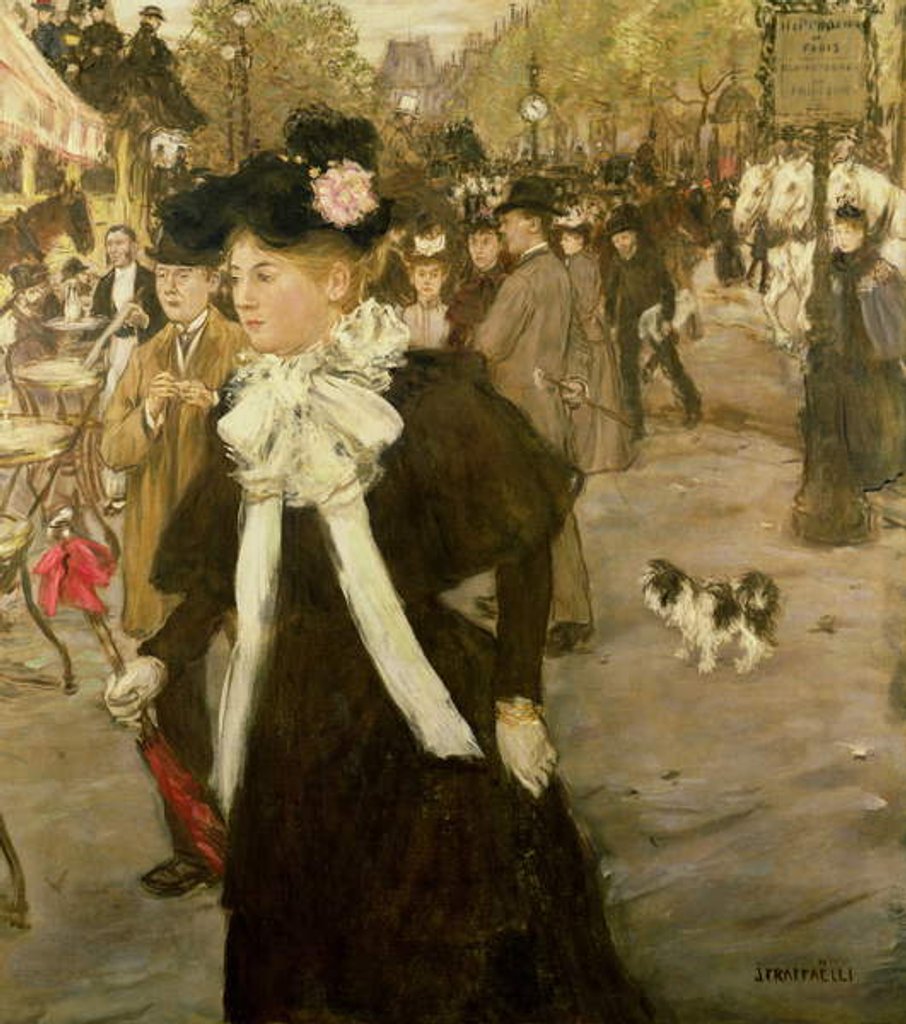 Detail of Boulevard des Italiens, c.1899 by Jean Francois Raffaelli